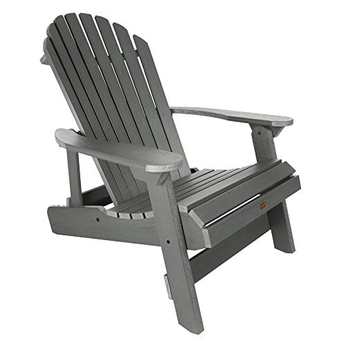 Highwood AD-KING1-CGE Hamilton Folding and Reclining Adirondack Chair, King Size, Coastal Teak