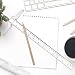 AFASOES 2 Pcs Regla en t Scrapbooking Regla t Plastico Escuadra t...