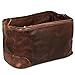 HLC Leather Toiletry Bag for Men Best Gift Premium Genuine Dopp Kit Shaving Kit Organizer Travel Kit Pouch Bag 10 inch Size (Brown)