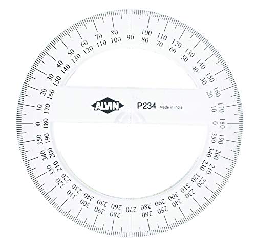 Alvin, P234, Circular Protractor, 360 Degrees - 4