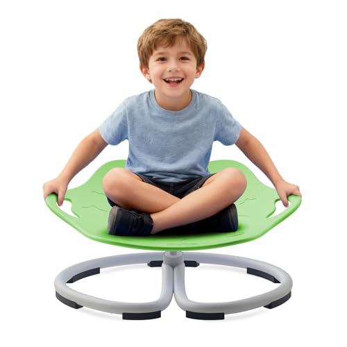 Image of Spinning Chair for Autistic Kids, Sensory Swivel Chairs, Sit and Spin Sensory Toys with Grippable Handle Design, Trains Body Coordination, Autism ADHD Chairs Indoor Outdoor Play Equipment (Green)