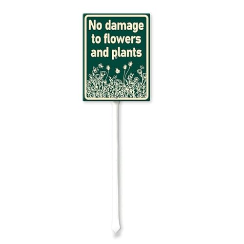 Geroclonup Cartello da cortile con picchetto, 20 x 30 cm, in alluminio, antiruggine, per esterni, per prato, giardino, facile da installare, uso esterno