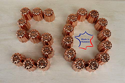 50 Copper Canele 2.1 inch molds from Bordeaux tinned molds