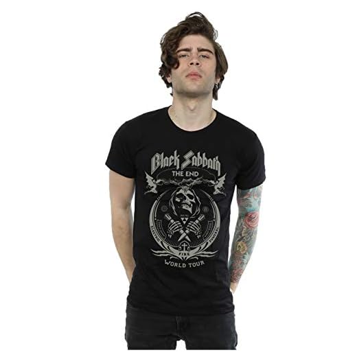 Black Sabbath hombre The End World Tour Camiseta Medium Negro