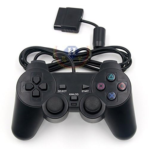 Image of GAME GURU Wired Controller for PS2 - Double Shock Vibration Gamepad Joystick with 1.8M Cable - Ergonomic Design Remote Joypad for Sony PlayStation 2 Console