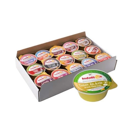 INDALITOS - Tomate Natural con Aceite de Oliva Virgen Extra y Ajo - Bandeja 45 Monodosis 25 g