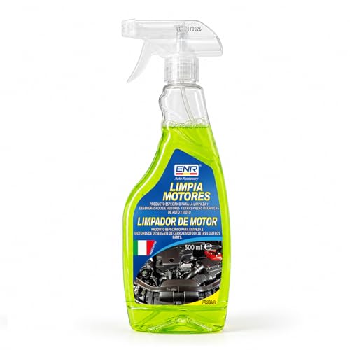 Enerfero Limpiador de motor para coches 500ml – Desengrasante eficaz y seguro – Elimina grasa, aceite y suciedad – Para motores de coches, motos y otras piezas mecánicas.