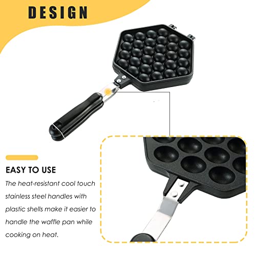 MYFULLY Bubble Waffle Maker Double-Sided Aluminum Alloy Pan by MYFULLY - Used condition - Image 4