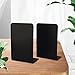 FytStycale 2Pcs Bookends Book Organizer Supports, Study Book Stoppers Book Ends for Shelves for Library Home Bedroom, Black