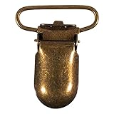 Craft’s County Metal Suspender Clips for Holding and Clamping– 35mm/1.38 inches - Bronze – 4 PC