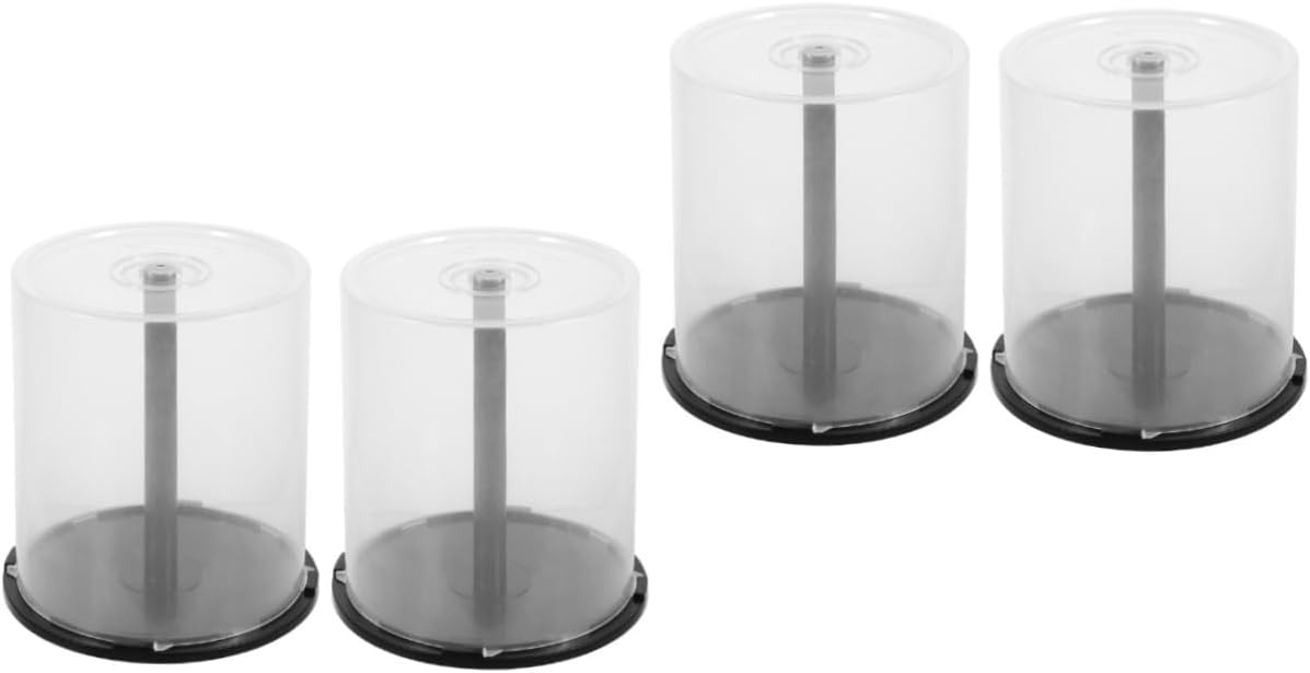 JEWEDECO 4 Pcs CD Storage Bin Organizer CD DVD Storage