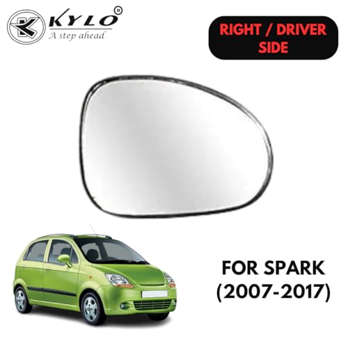 Image of KyloXtreme Spark (2007-2017) Driver Side (Right Side) Car Side Mirror Glass /Tukdi /Sub Mirror Plate