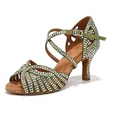 Hebillas ajustables de liberación rápida. estos zapatos de baile se pueden personalizar con una altura del tacón de 3 cm a 10 cm. Por favor, haga el pedido directamente y recuérdenos por correo electrónico. Pero tenga en cuenta que el pedido de cumplimiento de Amazon no proporciona servicio de personalización.