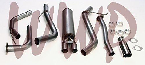 Performance Stainless Steel Ss Ss409 3" Cat Back Catback Exhaust Muffler Kit System Polished Tip Compatible With 2005-2020 Nissan Frontier 4.0L V6 Pick Truck, Extended Cab & Crew Cab Short Bed Only #TOP2