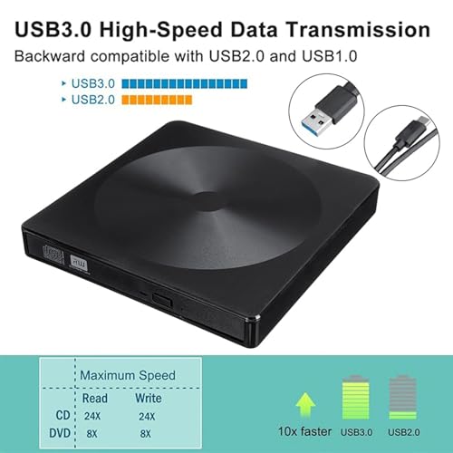 Lecteurs optiques externes double interface USB double compatibilité pour PC portable - 5