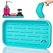 Nivafeel Kitchen Sink Organizer Tray – Silicone Holder for Sponge, Scrubber, Soap – Anti-Slip and Heat Resistant for Cleaning, Dishwashing Accessories - Turquoise