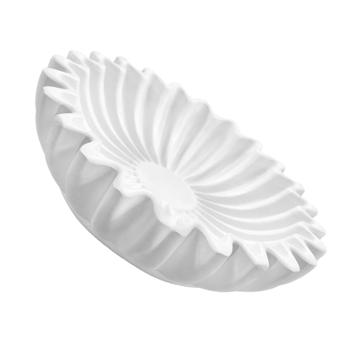 Organizador de llaves elegante para mesa de salón con diseño ondulado de resina blanca