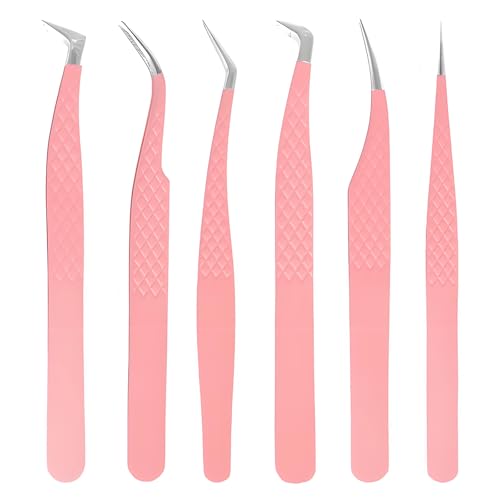 Pinzas de pestañas ergonómicas para aplicar extensiones de forma cómoda. 2