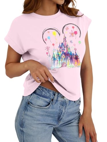 Image of Magical Shirt for Women Magic Kingdom Castle Tshirt Princess Shirts | Women Magical Shirts Castle Princess Graphic Tshirt Magic Kingdom Shirt Family Vacation Tee Casual Holiday Top