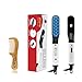Mane Tamed Electric Beard Straightener & Beard Comb for Men | Dual Temp Hot Comb Hair Straightening Brush | Multifunctional Portable Anti-Scald Beard Brush | Wood Beard Comb Included