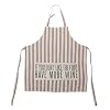 Primitives by Kathy 54743 Light Striped Apron One Size Have More Wine