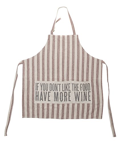 Primitives-by-Kathy-54743-Light-Striped-Apron-One-Size-Have-More-Wine Primitives by Kathy 54743 Light Striped Apron One Size Have More Wine