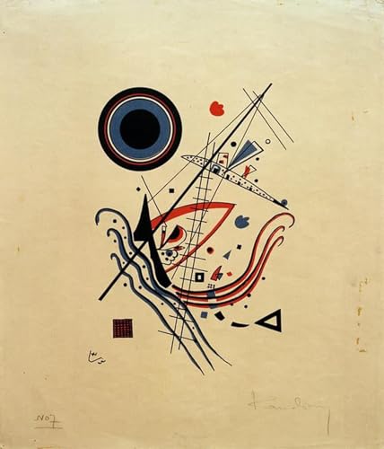 Tableaux sur toile Kandinsky grand format 60x90cm pour habiller un mur blanc
