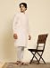 SKAVIJ Algodón Kurta Pijama (Camisa Larga y Pantalón) para Hombre Blanco XL