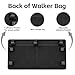 Walker Bag with Cup Holder for Folding Walkers Rollator Water Resistant Organizer Carry Storage Pouch Walker Accessories Bag for Seniors, Elderly, Handicap Detachable Walkers Basket with Big Capacity