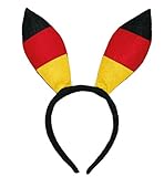 schwarz/rot/gold FASCHING 57799 Bunny-Ohren Hase \
