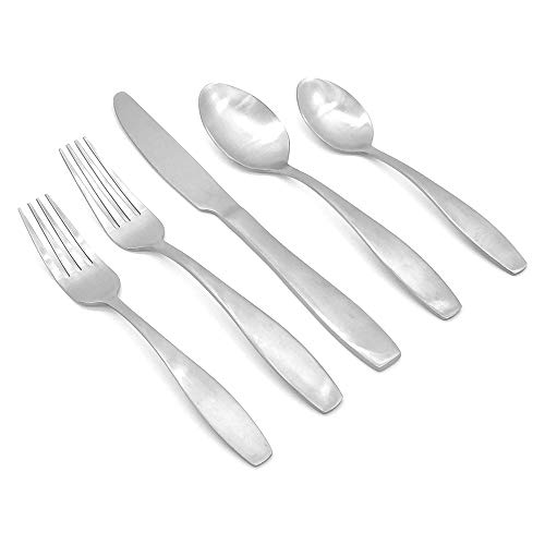 Glad 20-Piece Silverware Flatware Set Stainless Steel Cutlery Service for 4  Kitchen Table Dinnerware  Dishwasher Safe Satin