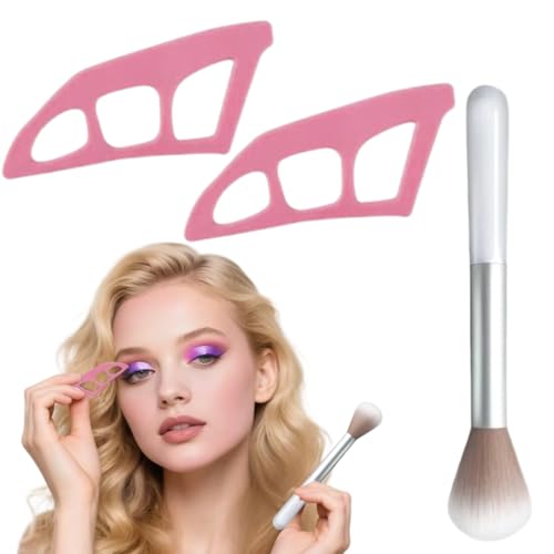 EUYKQNOI Herramientas para sombras de ojos Herramientas de maquillaje para sombras de ojos, guía de sombras de ojos, plantillas de sombras de ojos, plantillas de delineador de ojos femenino,3 Piezas