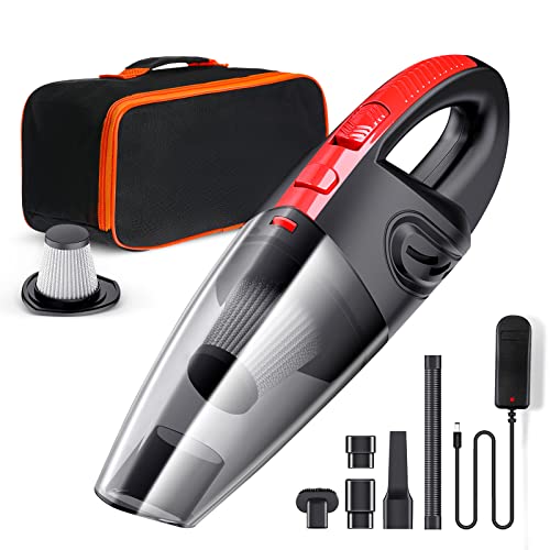 Aspiradores Potentes Para Hogar Aspirador de Mano Sin Cable Potente 120w 2200mah Aspiradora de Carga Rápida en Seco y Húmedo para Hogar y Coche Aspiradora...