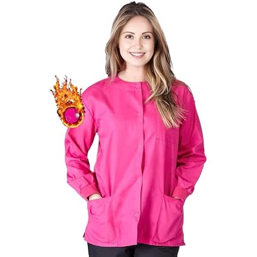 Women's Scrub Jacket Warm Up Medical Scrub Jackets for Women