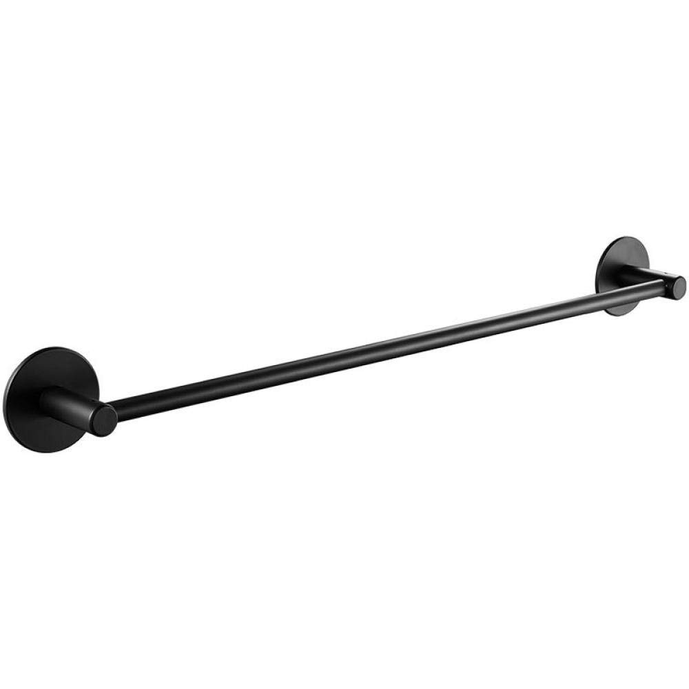 Porte-serviettes en aluminium anodisé noir style rail d'hôtel haut de gamme