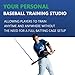 JUJINGYANG Baseball Swing Training Aid with 5 Adjustable Resistance Bands, Batting Practice Equipment for Speed and Mechanics, All Ages
