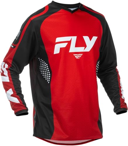 Fly Racing F-16 Motocross Jersey, Lightweight Racing MX Gear (Red/Black/White, 2X-Large)