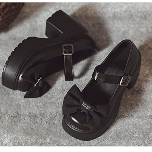Ulalaza Women's Platform Mary Janes Heart Cat Buckle Rivets Ankle Lolita Gothic Princess Platform Pumps Patent Leather Thorn Vintage Traditional Embroidery Upper Dress Shoes4