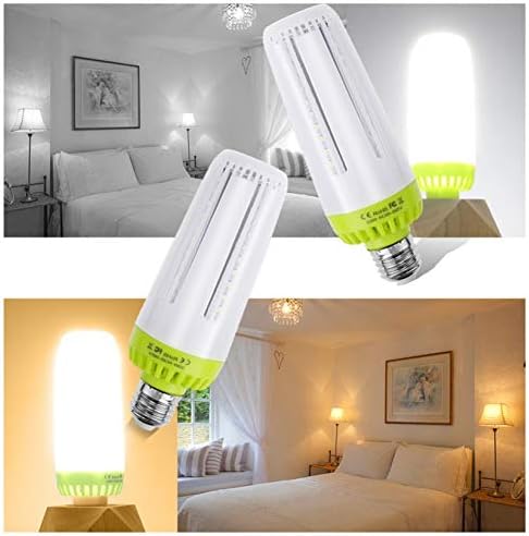 2Pack LED Corn Light Bulb, 20W, E26 Socket, 3000K Warm White, 200W Equivalent, 2000 Lumen, LED Bulb for Indoor Outdoor Garage Factory Warehouse Backyard Garden (3000K-Warm White)