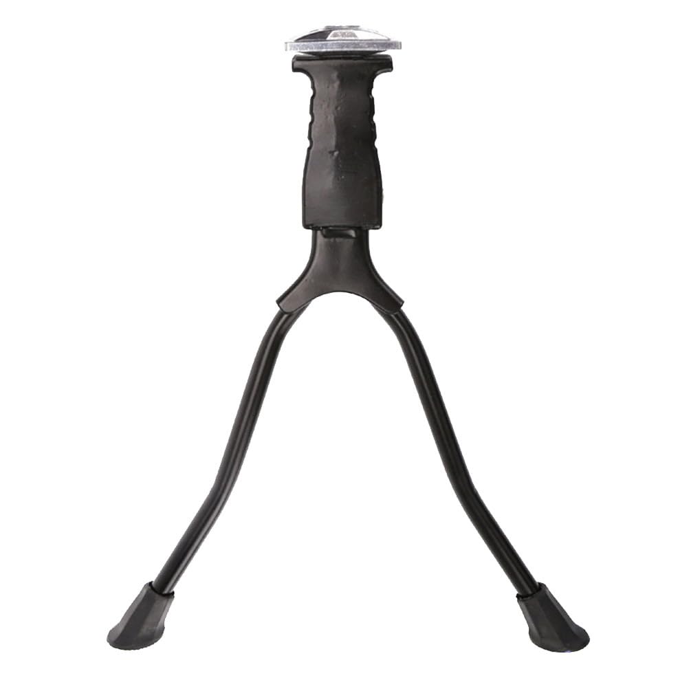 ibasenice Adjustable Double Leg Bike Kickstand Aluminium Alloy Side Stand Parking Rack Stable Support for Mountain Bikes 26 Inch and Above