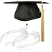 HIFANMM 2026 Graduation Cap Headband Insert, Holder Clip Secures Grad Cap for Students, Detachable Clasp for Graduation Hat Non Slip Headbands, Square Grad Hat Anti Slip Head bands (Clear 2pcs)
