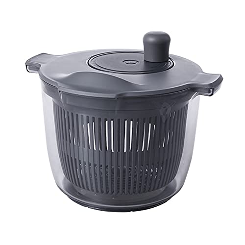 Bienka Dryer Salad Spinner 2.3L Manual Vegetable And Fruit Dehydrator With Filter Basket Lettuce Washer With Bowl Drying Leafy Vegetables Kitchen Rotate #TOP19