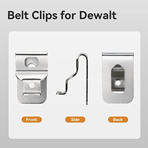 Image of Belt Clips for Dewalt, 6pcs 304 Stainless Steel Drill Tool Clips with Screws for Dewalt N268241 N086039 Fit for 20V Power Tools for DCD980 DCD985 DCD980L2 DCD985L2