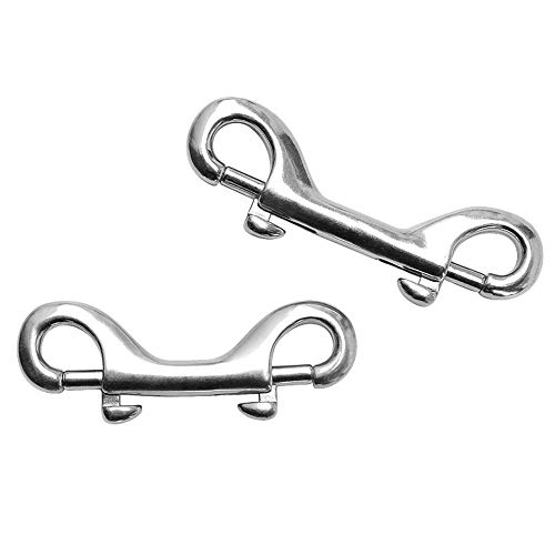 Polarhawk Double Ended Bolt Snap Hooks, Stainless Steel Double End Heavy Duty Trigger Snaps For Water Bucket/Dog Leash/Pet Feed Bucket/Pet Hammock And More, Pack Of 6(3.5Inch,Silver) #TOP4