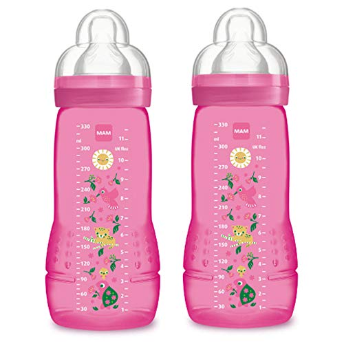 MAM BIBERON 2EME Age Fille TÃ©tine DÃ©bit X Lot de 2 (2 x 330 ml)