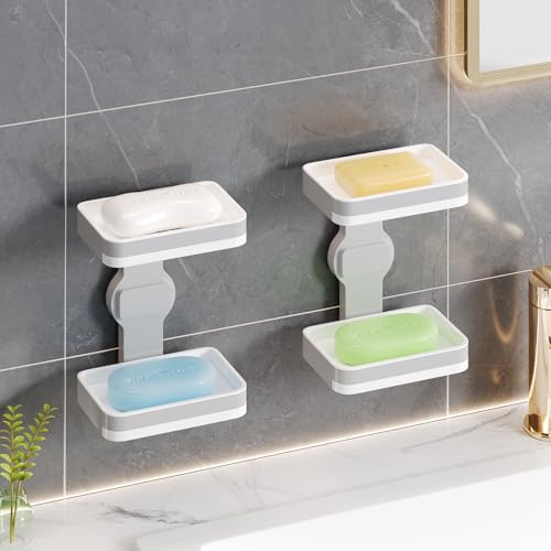 Reviews de Jabonera para Regadera favoritos de las personas. 46 Luxear Jaboneras de Doble Capa con Ventosa de Vacío, Jaboneras para Baño con Dos Modos, Extraíble y Reutilizable, Drenable, Jabonera de Fuerte Ventosa Impermeable para Cocina,...