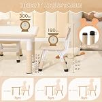 Kids Table and 2 Chairs Set, Height Adjustable Toddler Table and Chairs, Graffiti Desktop Kids Study Table with Anti-Slip Foot Covers, Children Activity Table for Ages 2-10 Kids Table and 2 Chairs Set Height Adjustable Toddler Table and Chairs Graffiti Desktop Kids Study Table with Anti Slip Foot Covers Children Activity Table for Ages 2 10