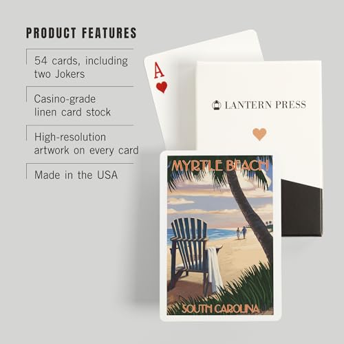 Lantern Press Naipes Poker Myrtle Beach, 52 cartas miniatura 3
