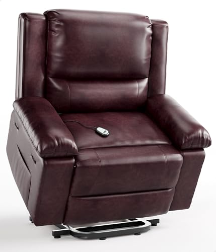 image for GarveeHome Electric Lift Recliner Chair - Heat and Massage, PU Leather