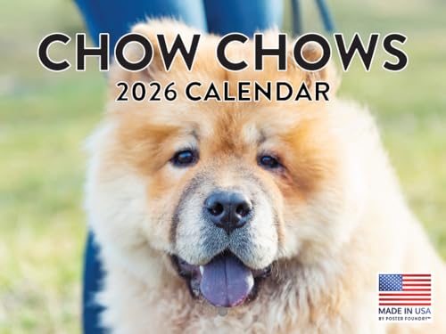 Chow Chow Calendar 2026 Wall 12 Month Monthly Chow Chows Gifts For Chow Chow Lovers Women Men Mom Dad | American Made In The USA